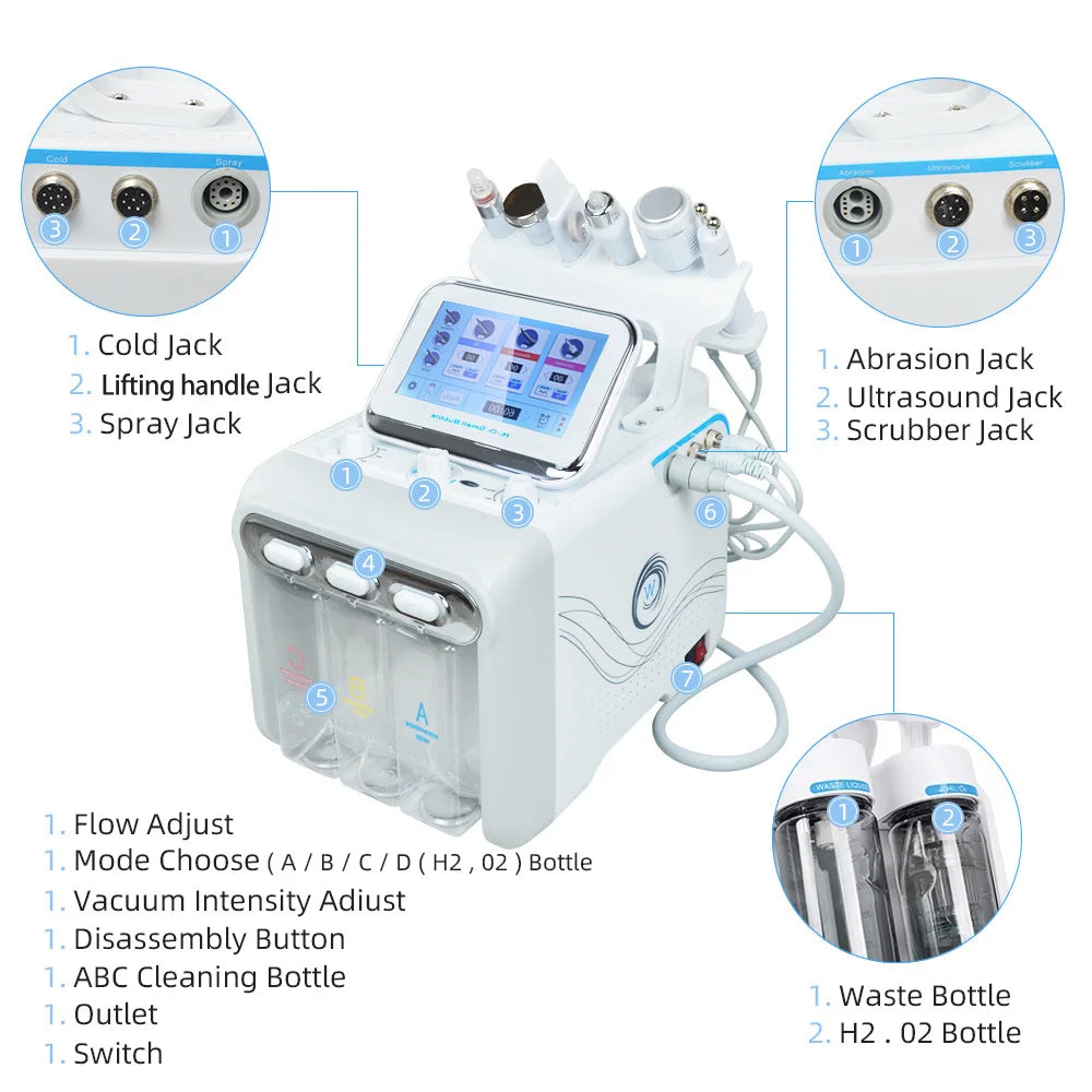 6 in 1 Hydro H2O2 Facial Machine