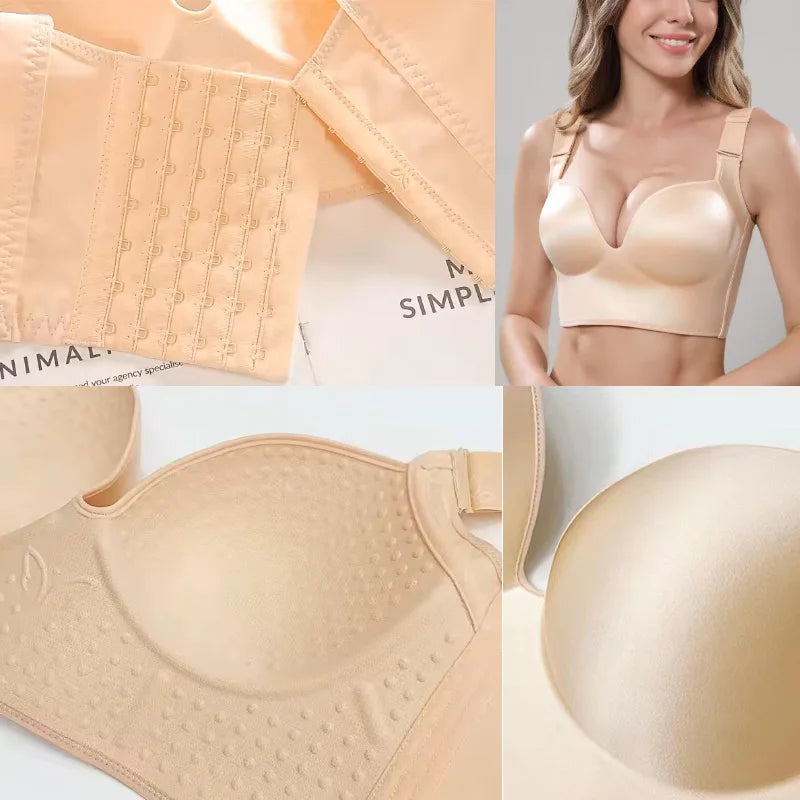 Wireless Push Up Bras for Women Adjustable Plus Size Lingerie